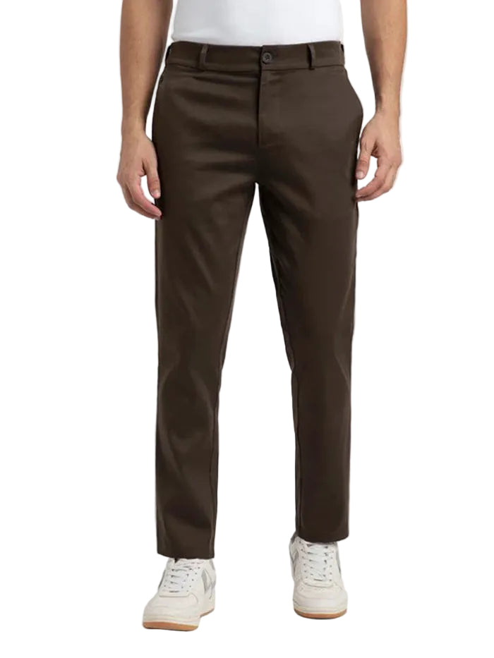 Super Combed Cotton Rich Elastane Fabric Slim Fit All Day Pants - Black Olive