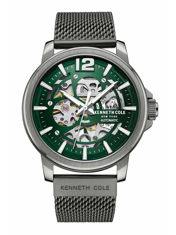 Kenneth Cole Stainless Steel Automatic Skeleton Watch