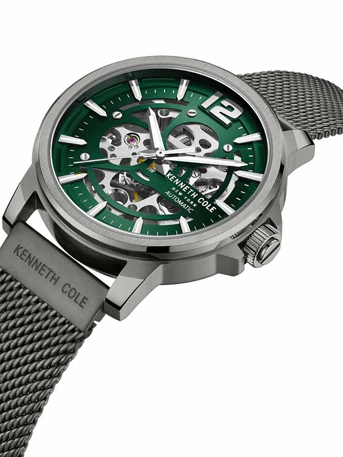 Kenneth Cole Stainless Steel Automatic Skeleton Watch