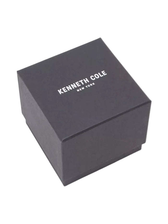 Kenneth Cole Stainless Steel Automatic Blue Skeleton Watch