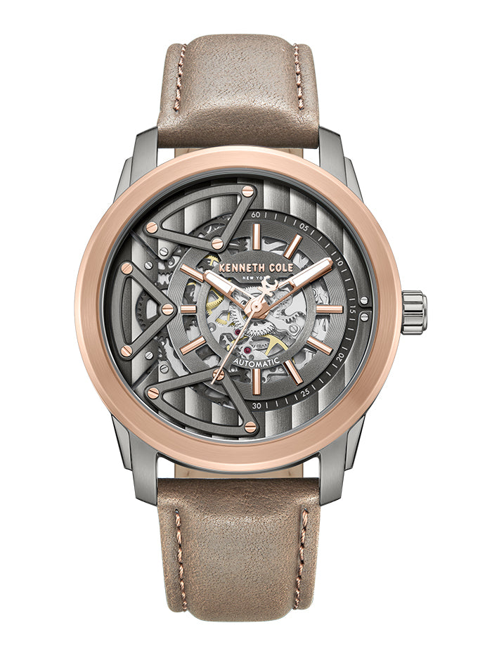 Kenneth Cole Men's Automatic Leather Watch