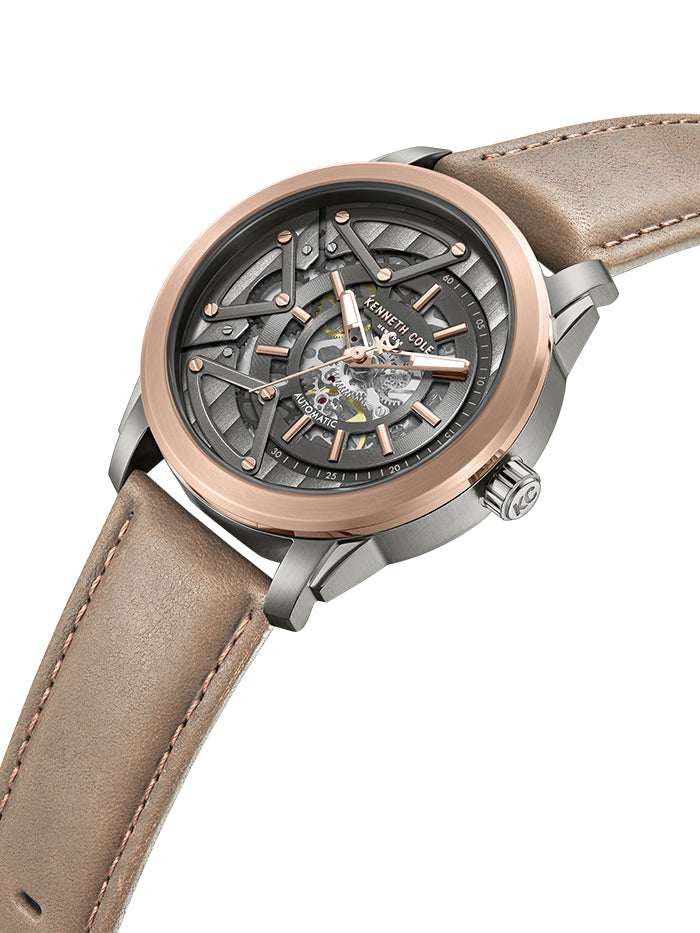 Kenneth Cole Men's Automatic Leather Watch
