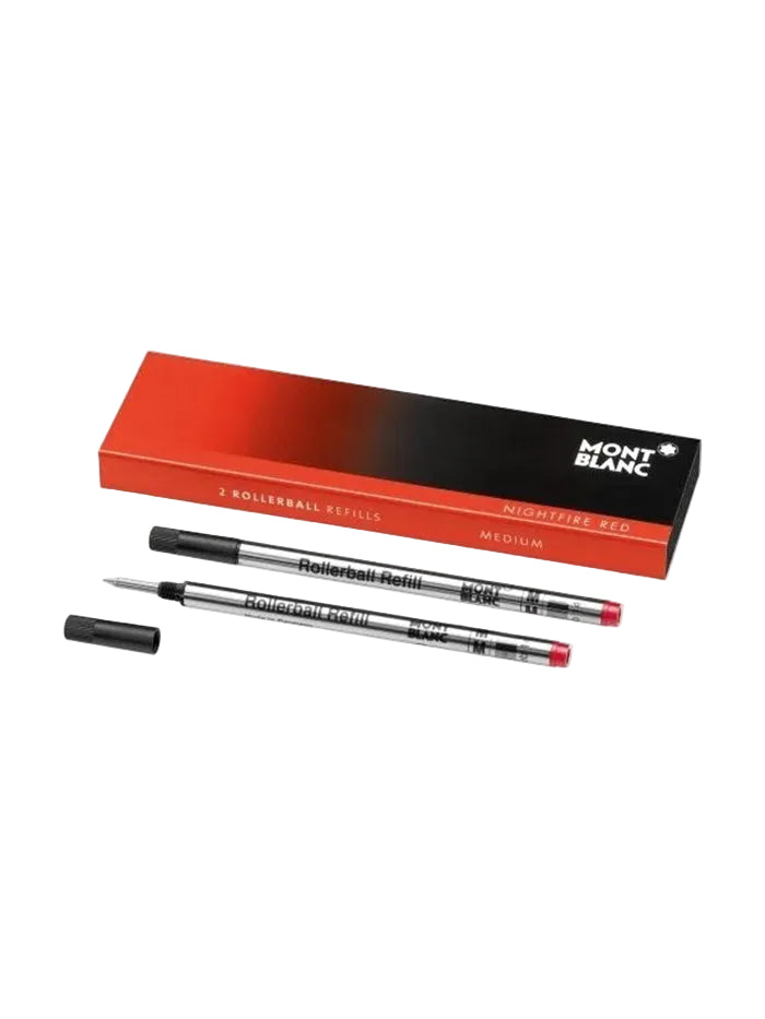 MONTBLANC RED ROLLERBALL REFILL, M TIP, NIGHTFIRE RED