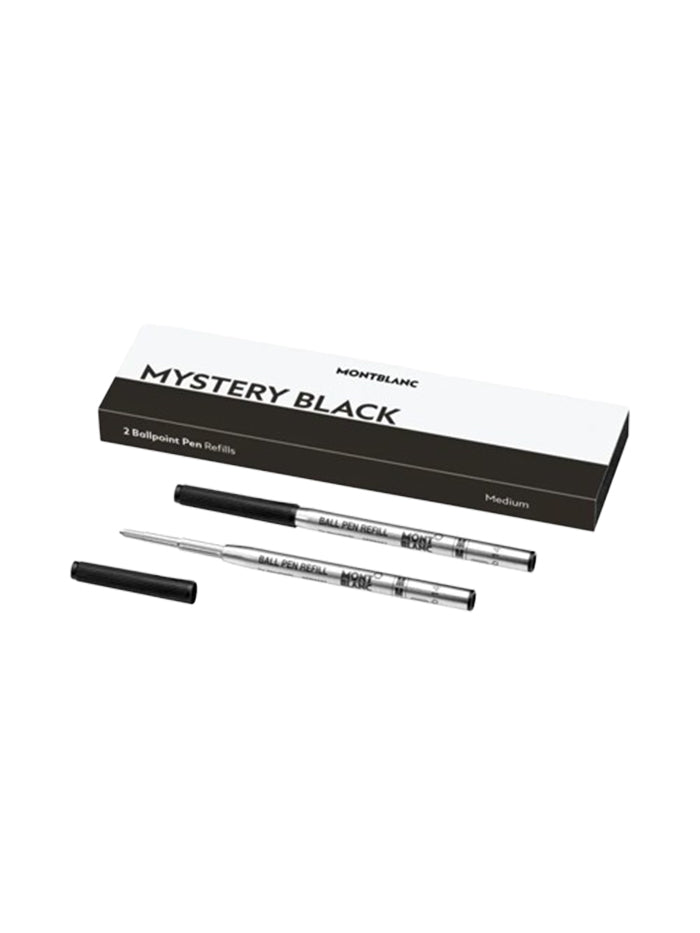 2 BALLPOINT PEN REFILL MEDIUM MYSTERY BLACK