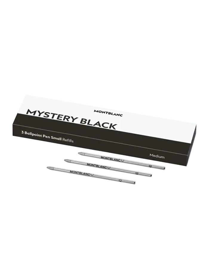3 BALLPOINT SMALL REFILLS MYSTERY BLACK MEDIUM