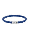 Montblanc - Bracelet Steel 3 rings closing and Blue leather