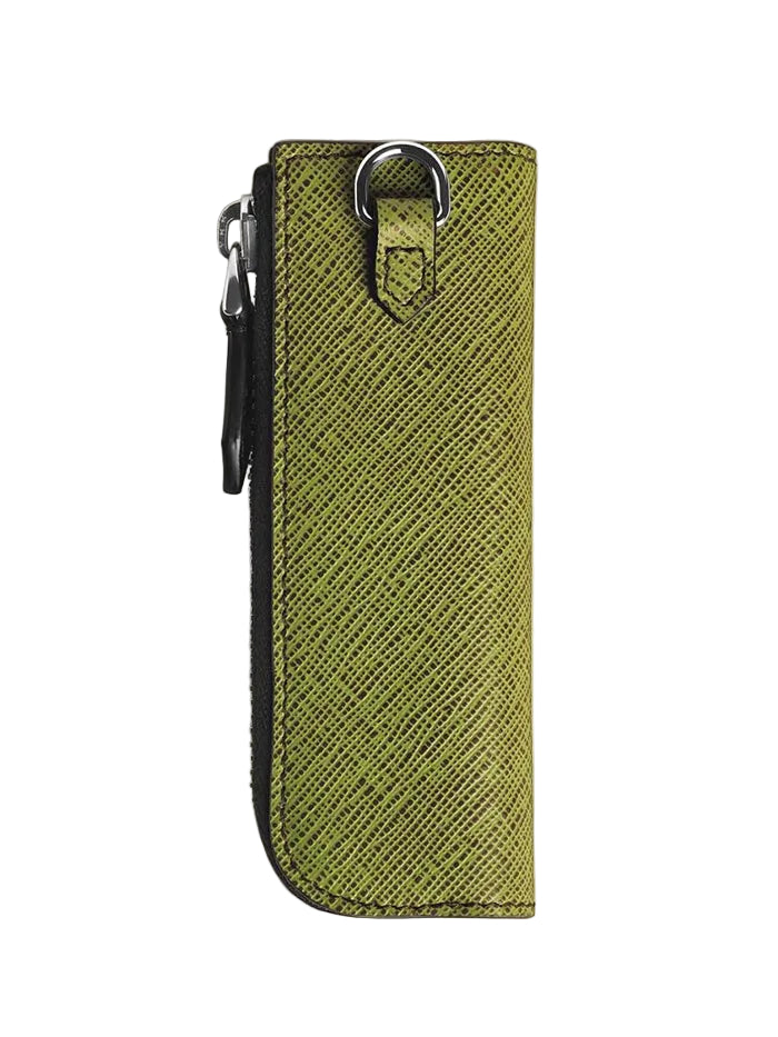 1-PEN POUCH HERITAGE ROUGE ET NOIR BABY IN SARTORIAL LEATHER