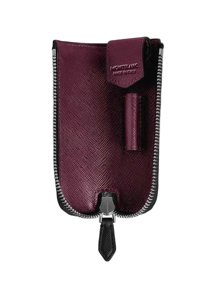 1-PEN POUCH HERITAGE ROUGE ET NOIR BABY IN SARTORIAL LEATHER