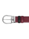 Montblanc - Horseshoe buckle black/cassis 35mm reversible leather belt