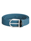 Montblanc - Horseshoe buckle smoky blue 35mm leather belt