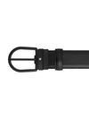 Montblanc - Horseshoe buckle black 35mm leather belt