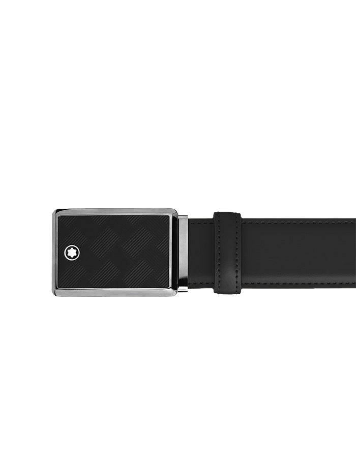 Montblanc -Black leather 35mm belt