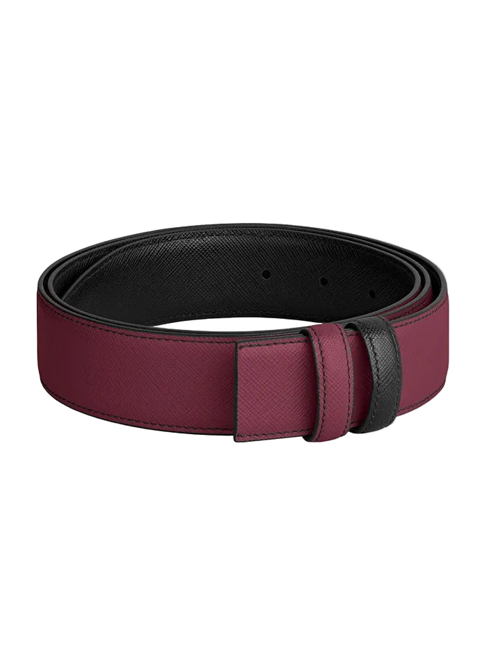 MONTBLANC CASSIS/BLACK 35MM REVERSIBLE LEATHER BELT