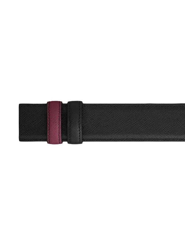 MONTBLANC CASSIS/BLACK 35MM REVERSIBLE LEATHER BELT