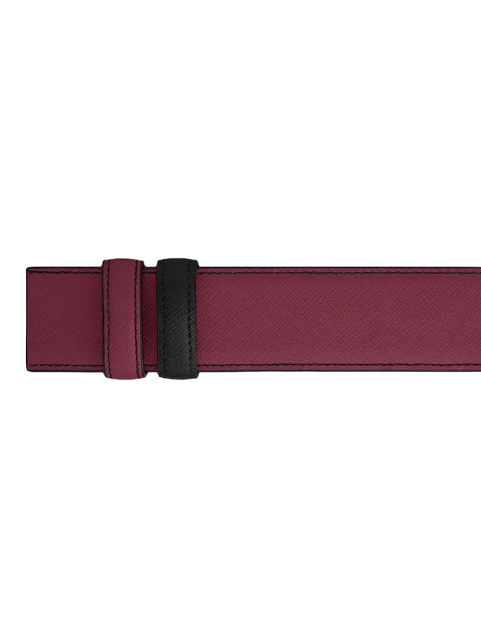 MONTBLANC CASSIS/BLACK 35MM REVERSIBLE LEATHER BELT