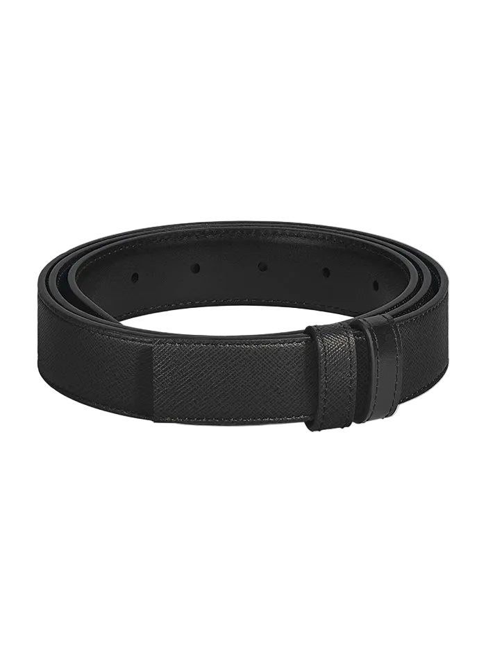MONTBLANC BLACK SARTORIAL/MEISTERSTÜCK 30MM REVERSIBLE LEATHER STRAP