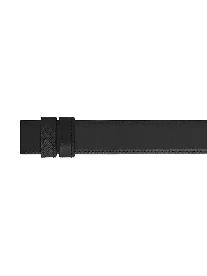 MONTBLANC BLACK SARTORIAL/MEISTERSTÜCK 30MM REVERSIBLE LEATHER STRAP