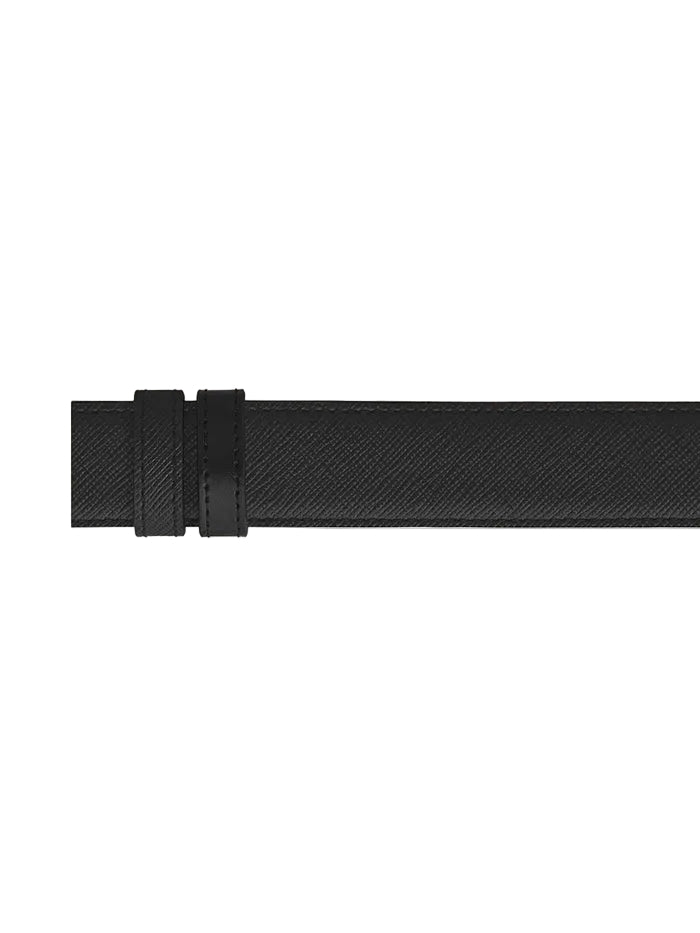 MONTBLANC BLACK SARTORIAL/BLACK MEISTERSTÜCK 35MM REVERSIBLE LEATHER STRAP