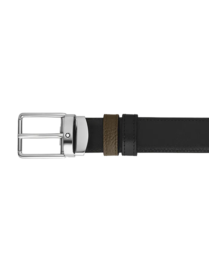 Everyday Buckle Khaki/Black 30 mm Reversible Leather Belt