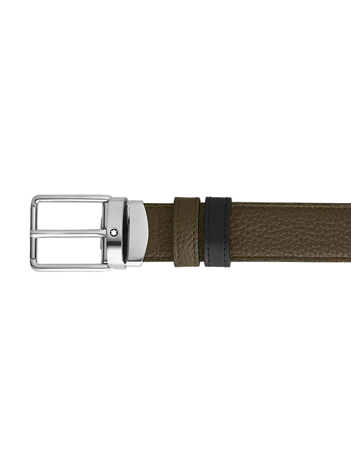 Everyday Buckle Khaki/Black 30 mm Reversible Leather Belt