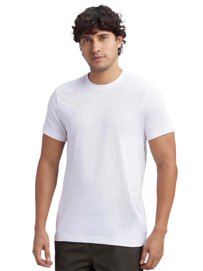 Men's Super Combed Cotton Half Sleeved Inner T-Shirt - White
