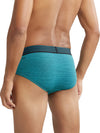 Men&#39;s Microfiber Mesh Elastane Stretch Performance Brief with StayDry Technology - Ocean Depth