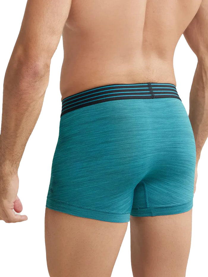 Men&#39;s Microfiber Mesh Elastane Stretch Performance Trunk with StayDry Technology - Ocean Depth