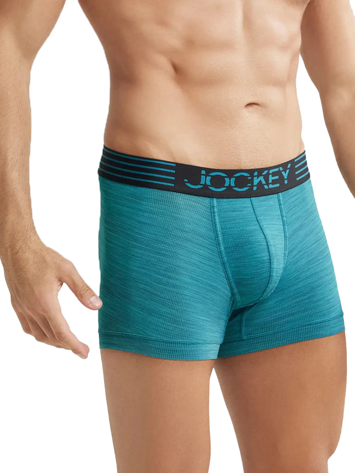 Men's Microfiber Mesh Elastane Stretch Performance Trunk with StayDry Technology - Ocean Depth