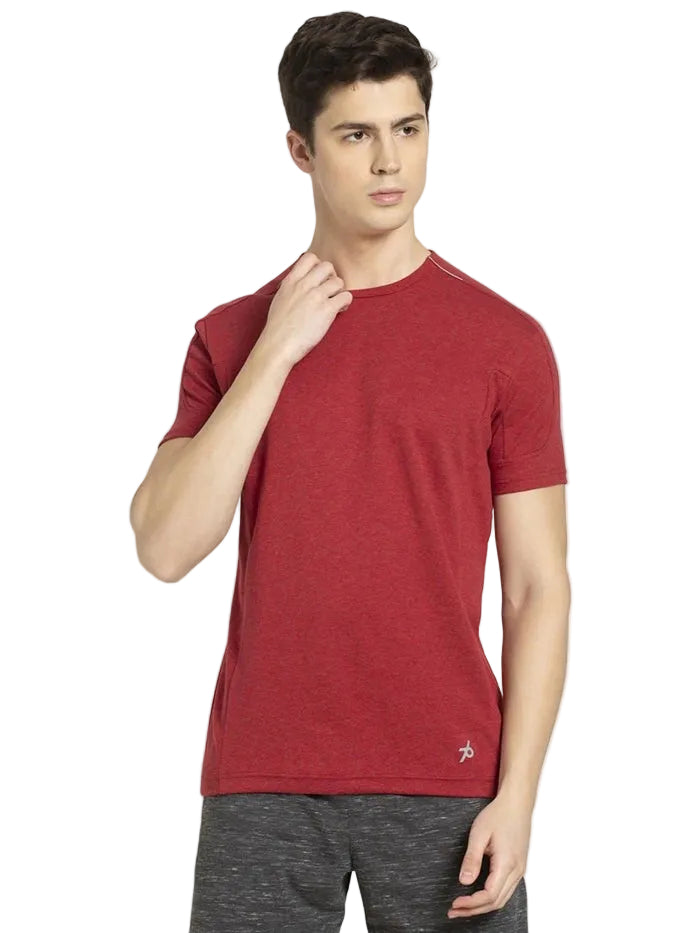 Men's Half Sleeve Brick Red T-Shirt