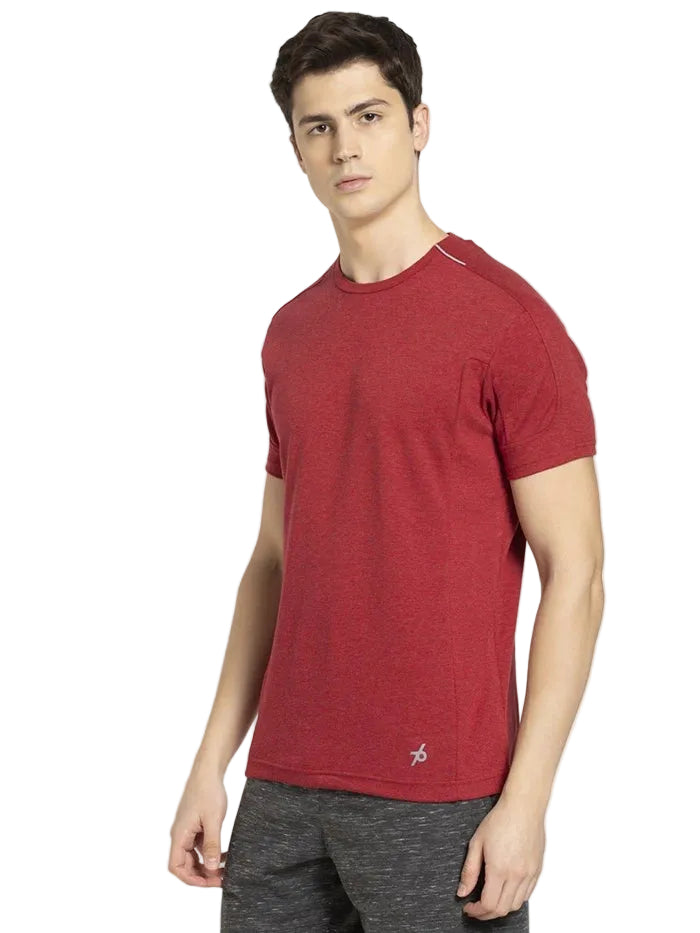 Men's Half Sleeve Brick Red T-Shirt