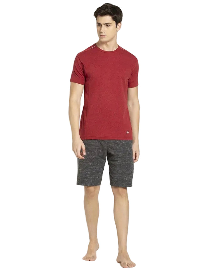 Men's Half Sleeve Brick Red T-Shirt