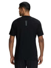 Men&#39;s Half Sleeve Black T-Shirt with Breathable Mesh