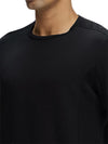 Men&#39;s Half Sleeve Black T-Shirt with Breathable Mesh