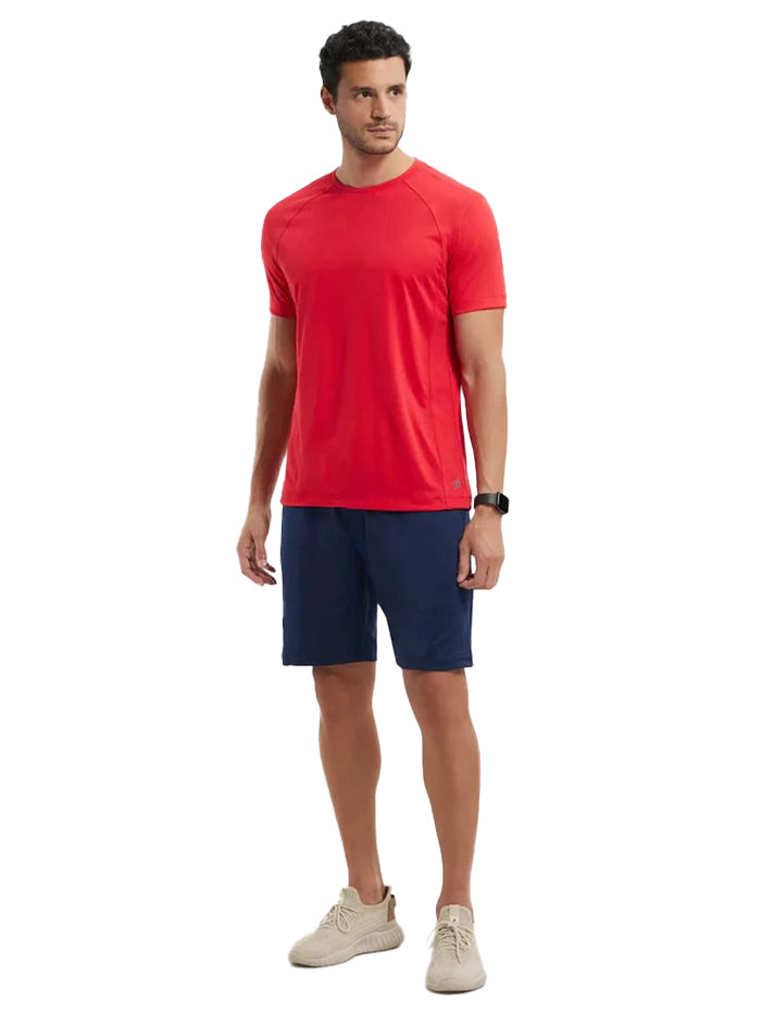 Men's Microfiber Elastane Stretch Solid Navy Shorts