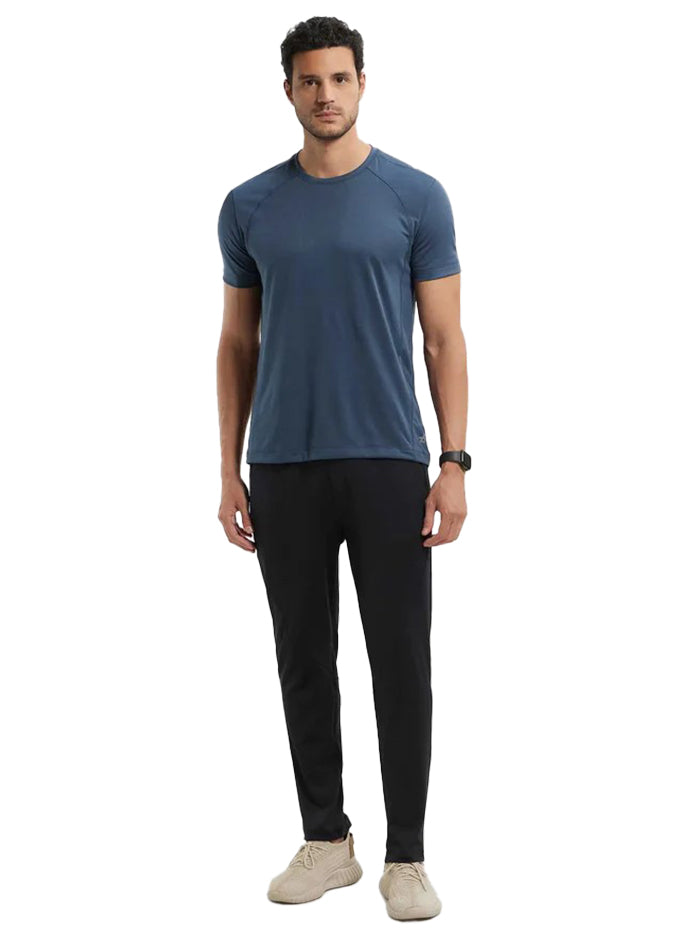 Men&#39;s Microfiber Elastane Stretch Black Trackpant