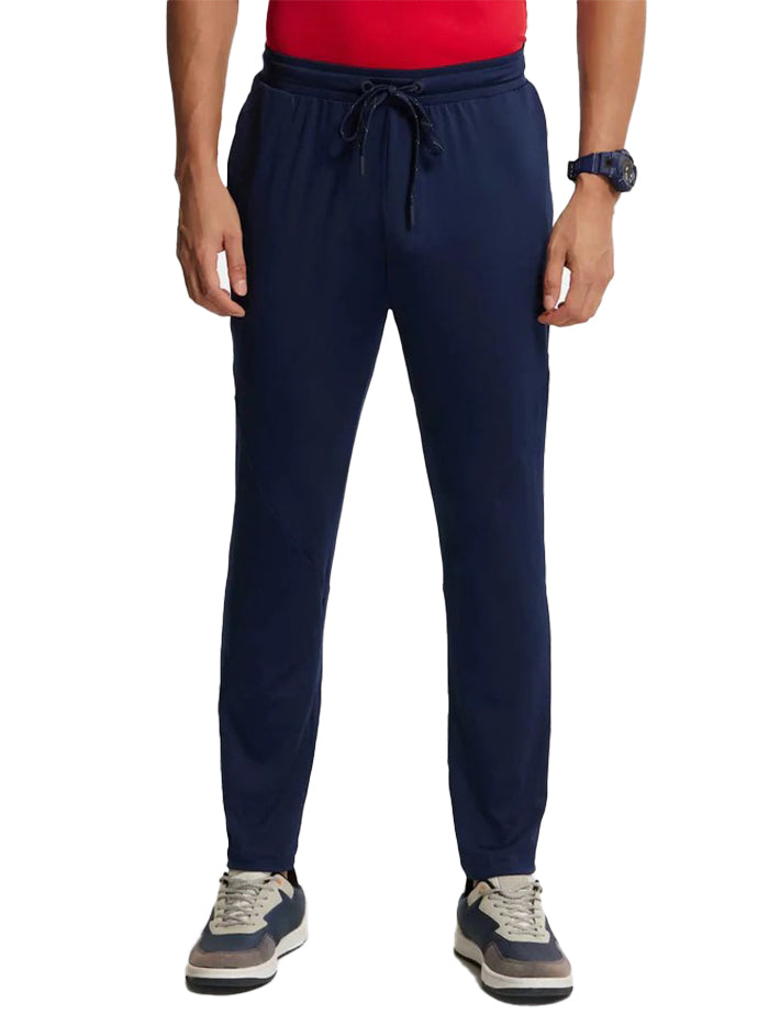 Men's Microfiber Elastane Stretch Navy Trackpant