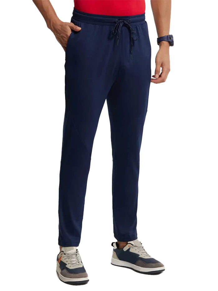 Men's Microfiber Elastane Stretch Navy Trackpant