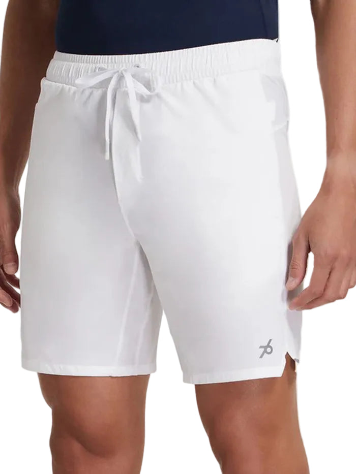 Recycled Microfiber Elastane Stretch Solid Shorts - White
