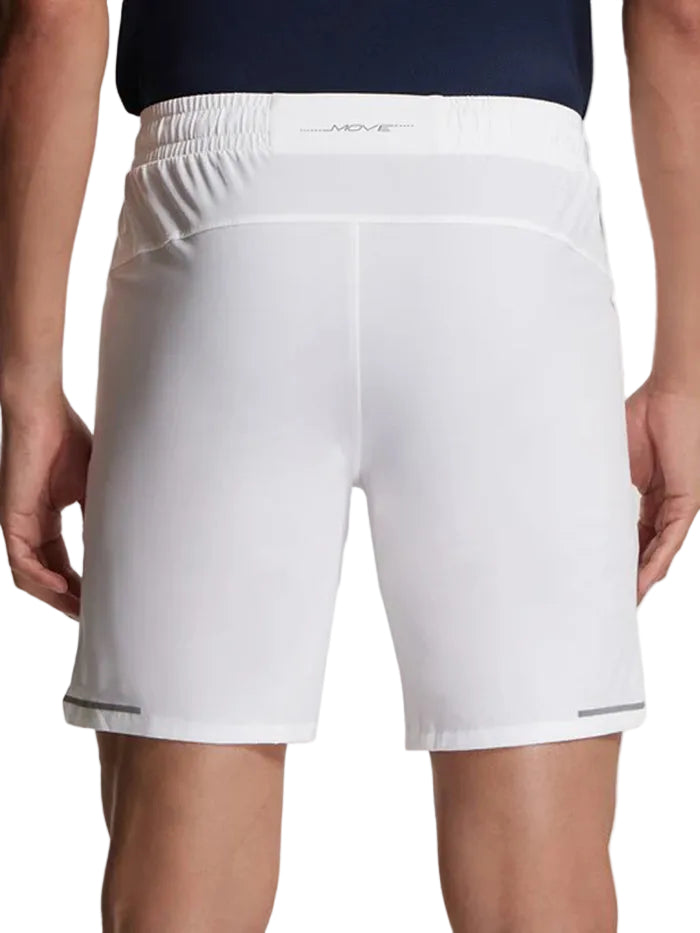 Recycled Microfiber Elastane Stretch Solid Shorts - White
