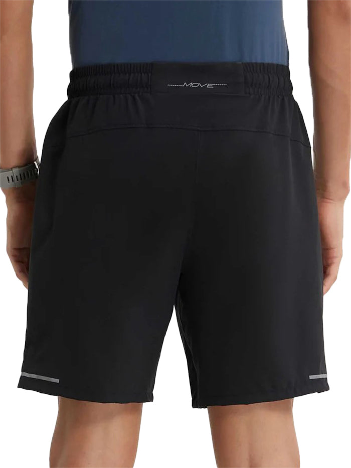 Men&#39;s Recycled Microfiber Elastane Stretch Solid Black Short