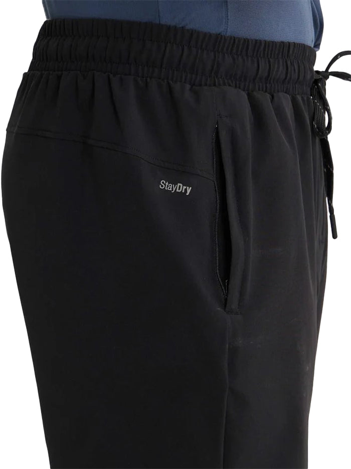 Men&#39;s Recycled Microfiber Elastane Stretch Solid Black Short