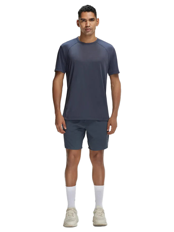 Men&#39;s Recycled Microfiber Elastane Stretch Solid Graphite Short