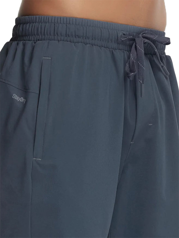 Men&#39;s Recycled Microfiber Elastane Stretch Solid Graphite Short