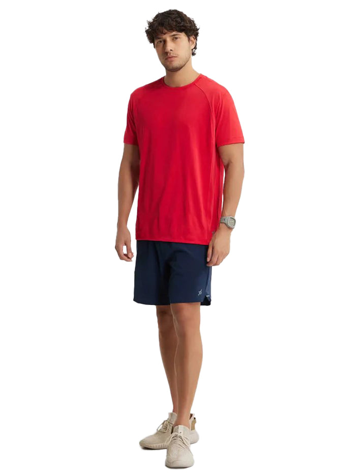 Men&#39;s Recycled Microfiber Elastane Stretch Solid Navy Short