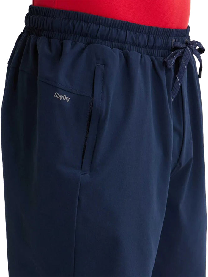 Men&#39;s Recycled Microfiber Elastane Stretch Solid Navy Short