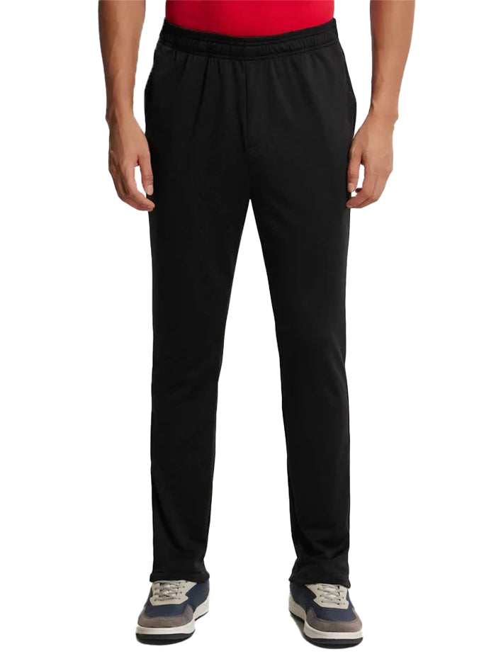 Men's Lightweight Microfiber Black Trackpant