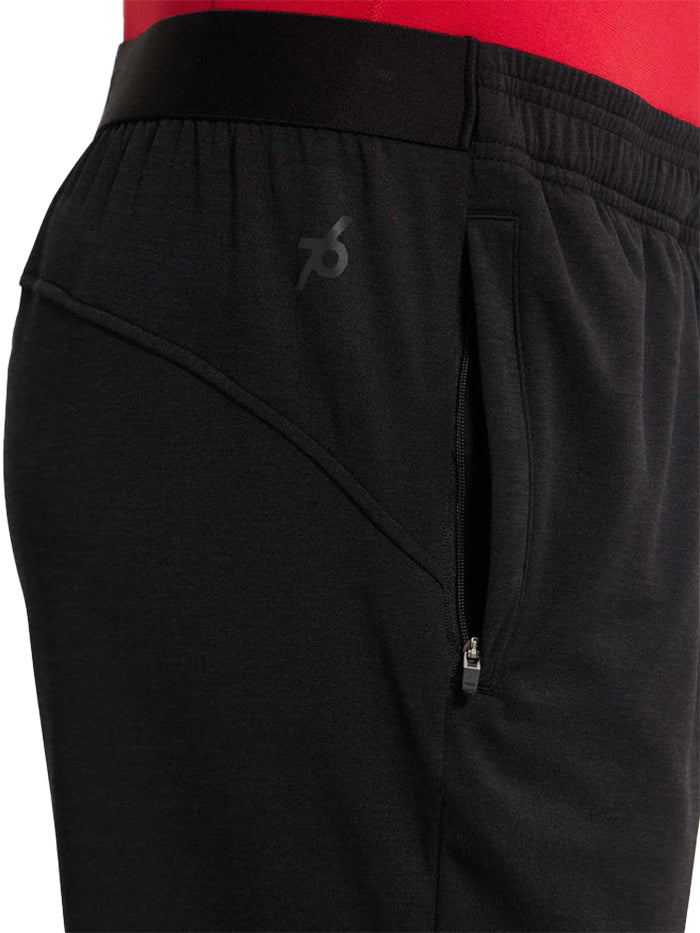 Men&#39;s Lightweight Microfiber Black Trackpant