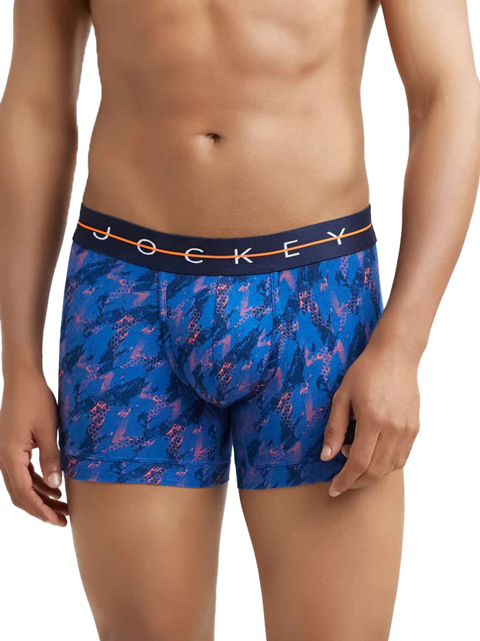 Men&#39;s Assorted Super Combed Cotton Elastane Printed Trunk with Ultrasoft Waistband