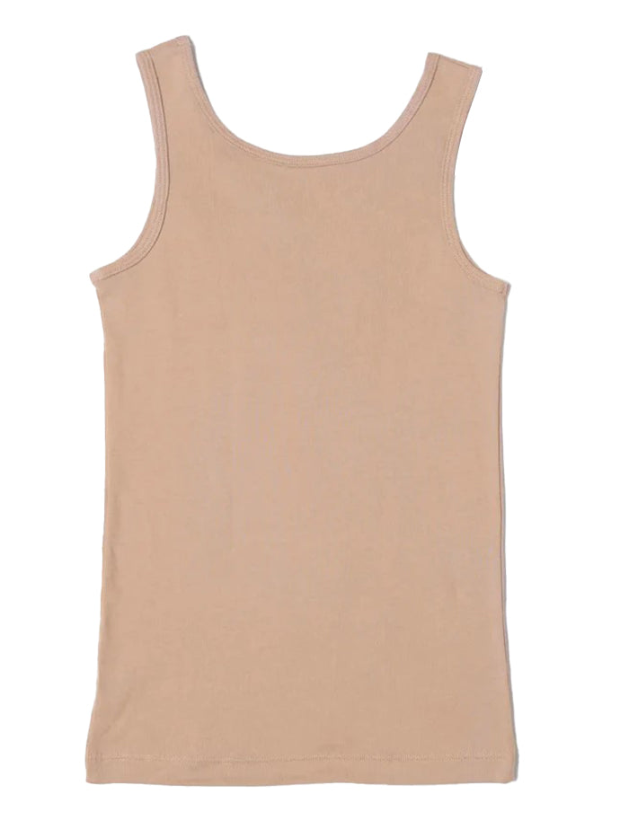 Girl's Super Combed Cotton Rib Solid Inner Skin Tank Top