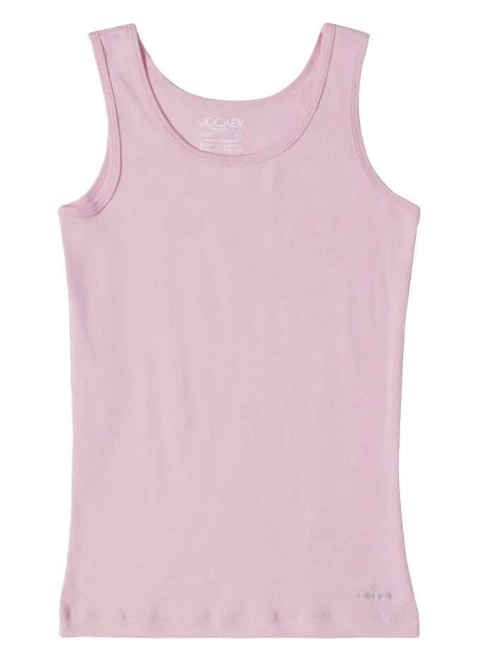 Girl's Super Combed Cotton Rib Solid Inner Sweet Lilac Tank Top